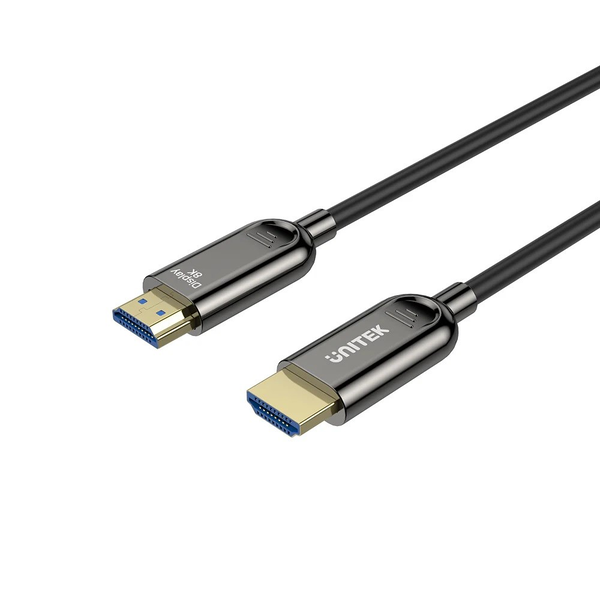 Unitek C11085GY01 HDMI - HDMI 2.1 Optikai Kábel 15m - Fekete