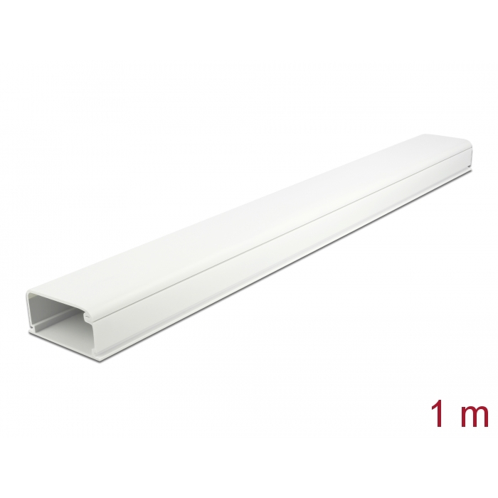 Delock Kábelcsatorna fedéllel 57 x 28 mm - hossza 1 m fehér (20723) (20723)