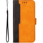 Xiaomi Poco F4 GT, Калъф със странично отваряне, стойка, с държач за карти, каишка за китка, Wooze Color Wallet, оранжев (130300)