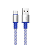 Recci RTC-N33C USB-A apa - USB-C apa 2.0 Adat és töltőkábel - Kék/Szürke (2m)