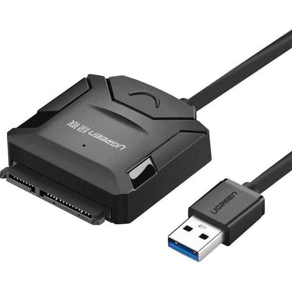 Ugreen 20611 tussenstuk voor kabels USB 3.0 SATA III Zwart