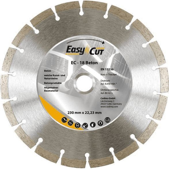 DIAMOND SEGMENTAL CUTTING BLADE 180X2,2