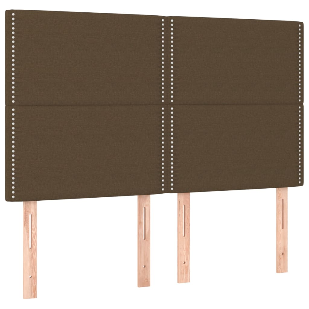4 db sötétbarna szövet fejtámla 72 x 5 x 78/88 cm (3116193)