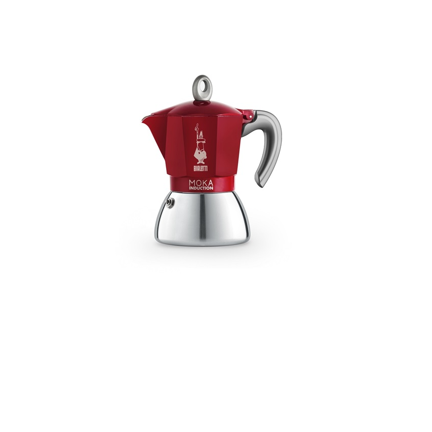 Bialetti Moka 6946 6 adagos indukciós kotyogós kávéfőző - Piros (6946)