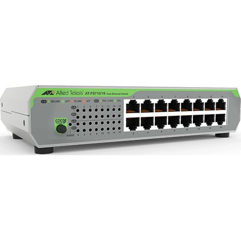 Allied Telesis AT-FS710/16-50 Nespravované Fast Ethernet (10/100) 1U Zelená, Šedá