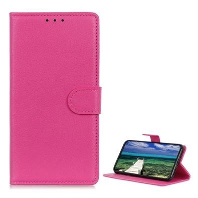 Gigapack Xiaomi Redmi Note 9S bőr hatású prémium fliptok magenta (GP-96295) (GP-96295)
