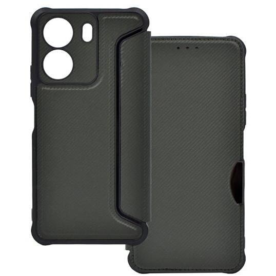 Gigapack Xiaomi Poco C65 karbon mintás fliptok sötétzöld (GP-154441) (GP-154441)