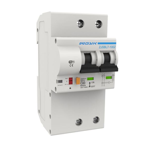 WDYK MCB POW 63A 1P+1N eWeLink-app kompatibilis, Wi-Fi-s, kétpólusú kismegszakító, beépített fogyasztásmérővel (max. 63A) (WDY-MCBPOW-63A-2P)