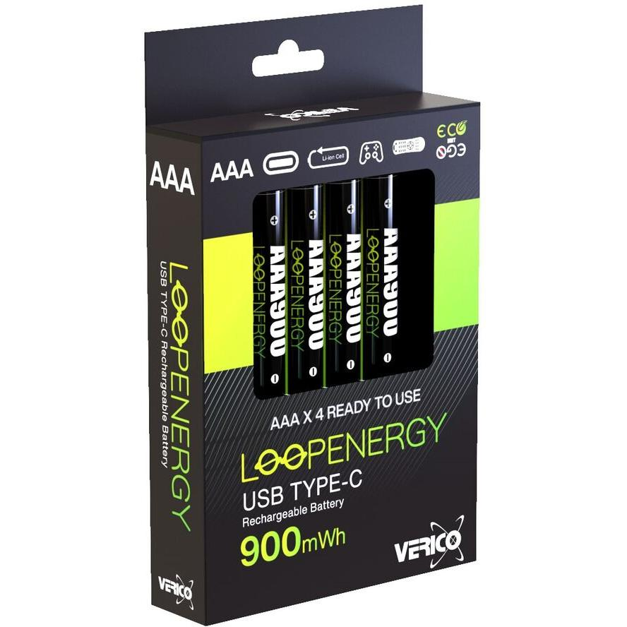 Verico LoopEnergy Li-Ion AAA 900mAh Újratölthető Akkumulátor (4db/csomag) (1UDBT-A2WEBC-NN)