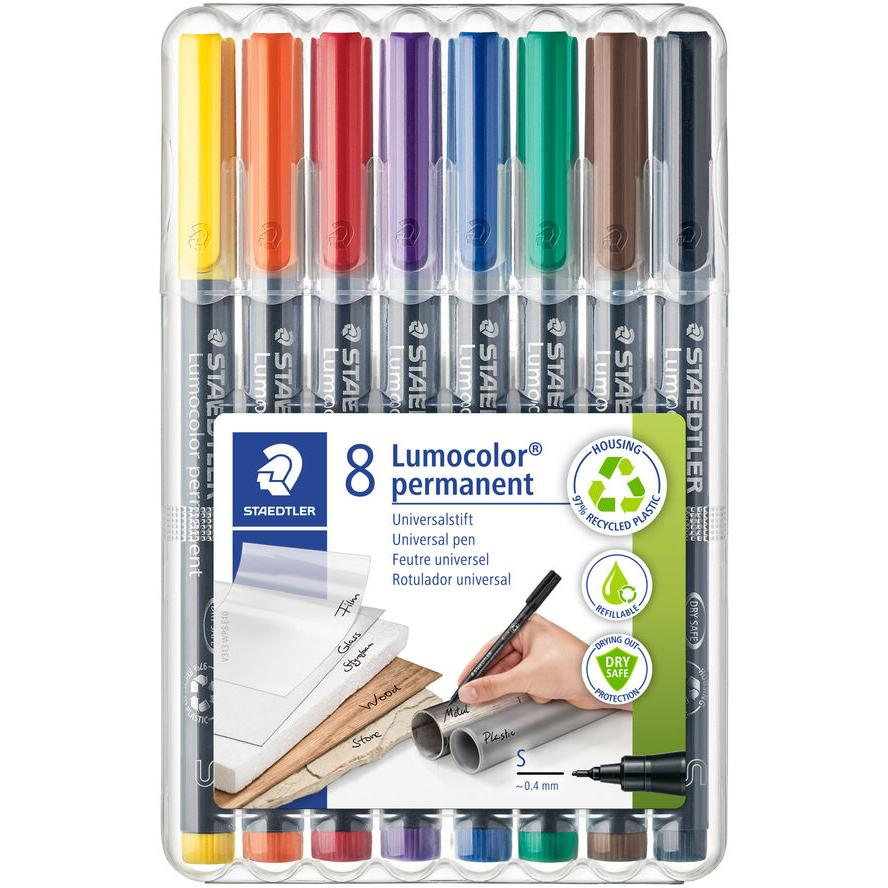 Színes fóliák 8 db tartós S Lumocolor Staedtler (313 WP8)