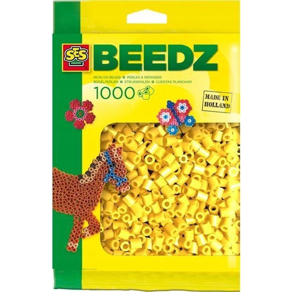 SES Creative Beedz Children's packet of 1000 Yellow Iron-on Beads Set di perline per bambini