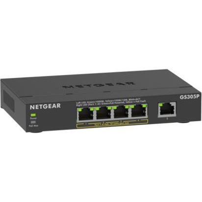 Netgear GS305P Fémházas 5-port Gigabit PoE+ Switch