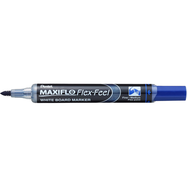 Pentel Maxiflo Flex Feel Hajlékony Hegyű Táblamarker - 1-5 mm, Kék