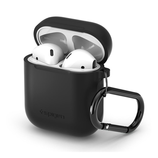 Spigen Silicone Fit Apple AirPods / AirPods 2 tok - Fekete