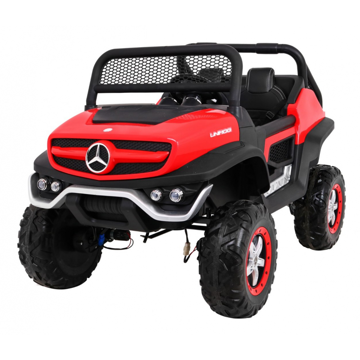 Ramiz Mercedes Benz Unimog Elektromos autó - Piros/Fekete (PA.UNIMOG.CR)