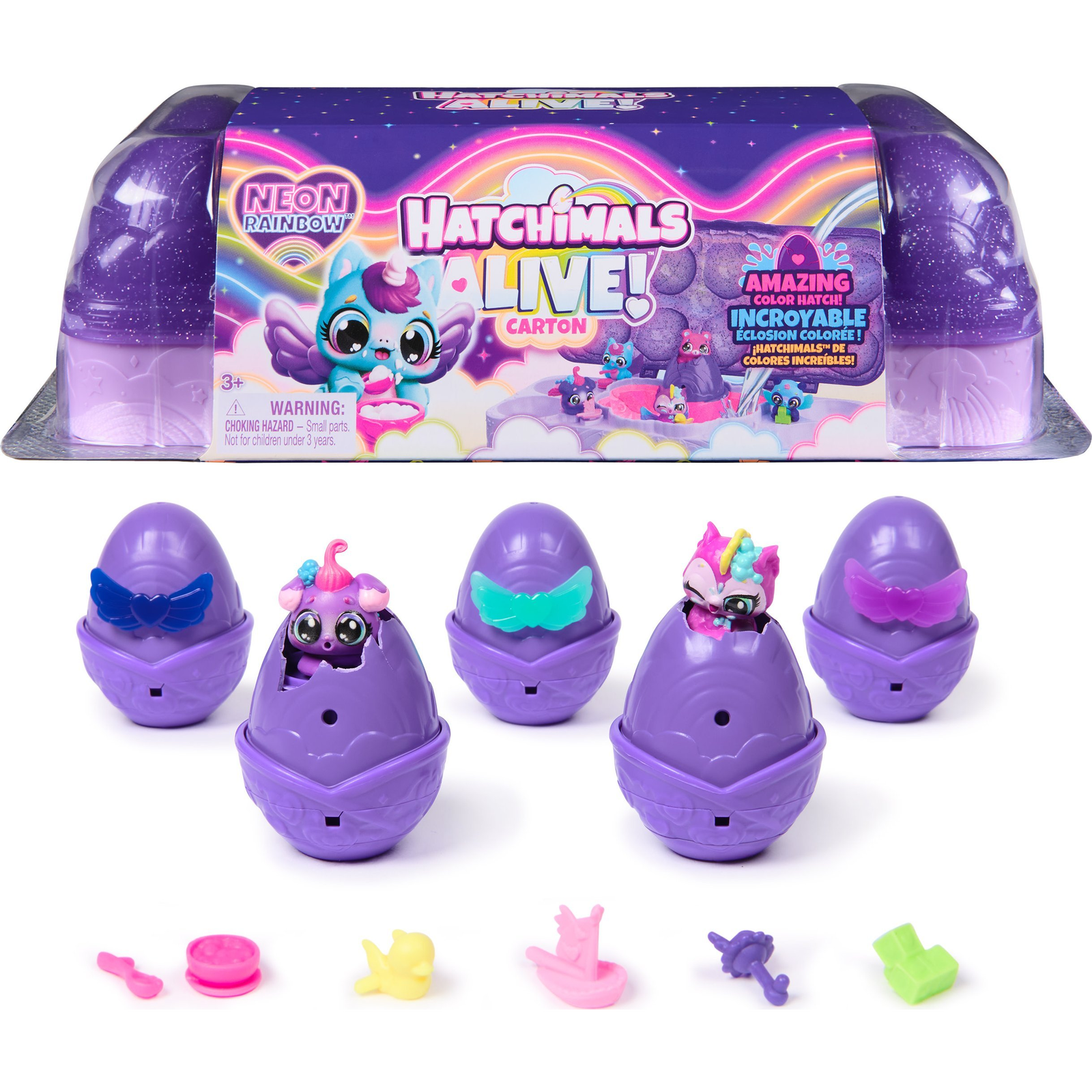 Hatchimals Alive Neon Rainbow Egg Carton (6072615)