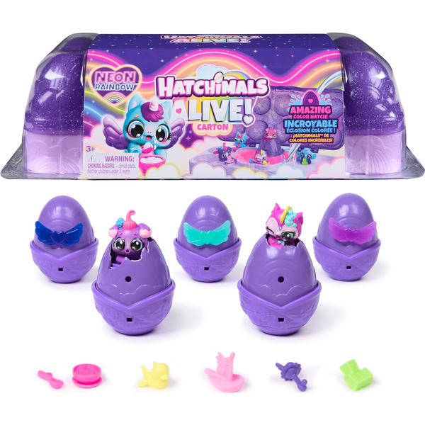Hatchimals Alive Neon Rainbow Egg Carton
