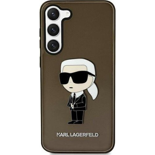 Karl Lagerfeld Ikonik Samsung Galaxy S23+, szilikon tok, fekete (KLD1489)