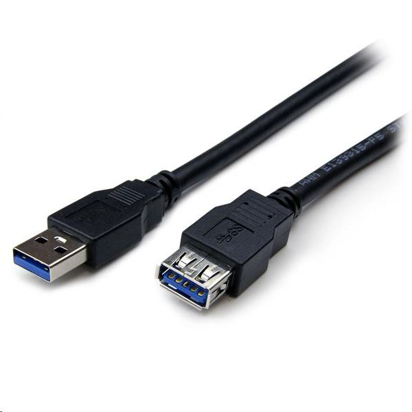 StarTech.com USB3SEXT2MBK USB kabel 2 m USB 3.2 Gen 1 (3.1 Gen 1) USB A Černá