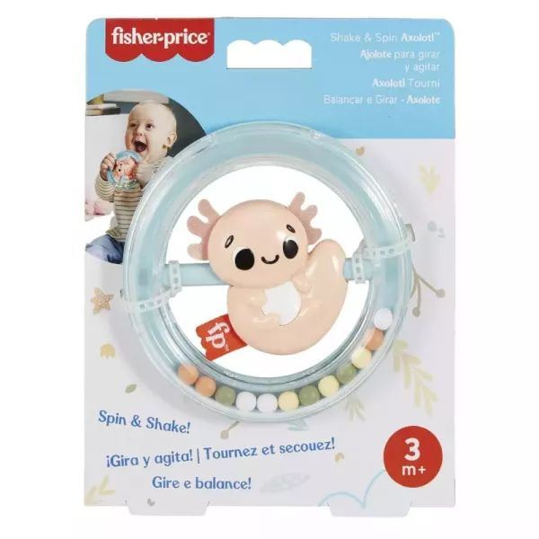 Mattel Fisher-Price: Sensimals babapajti - Axolotl csörgő (233609) (233609)