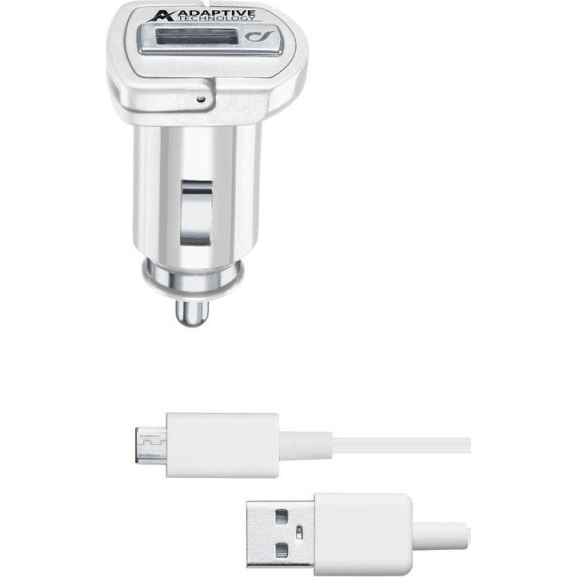 Cellularline CBRSMKIT15WMUSBW mobiltelefon töltő Okostelefon Fehér Szivargyújtó Automatikus (CBRSMKIT15WMUSBW)