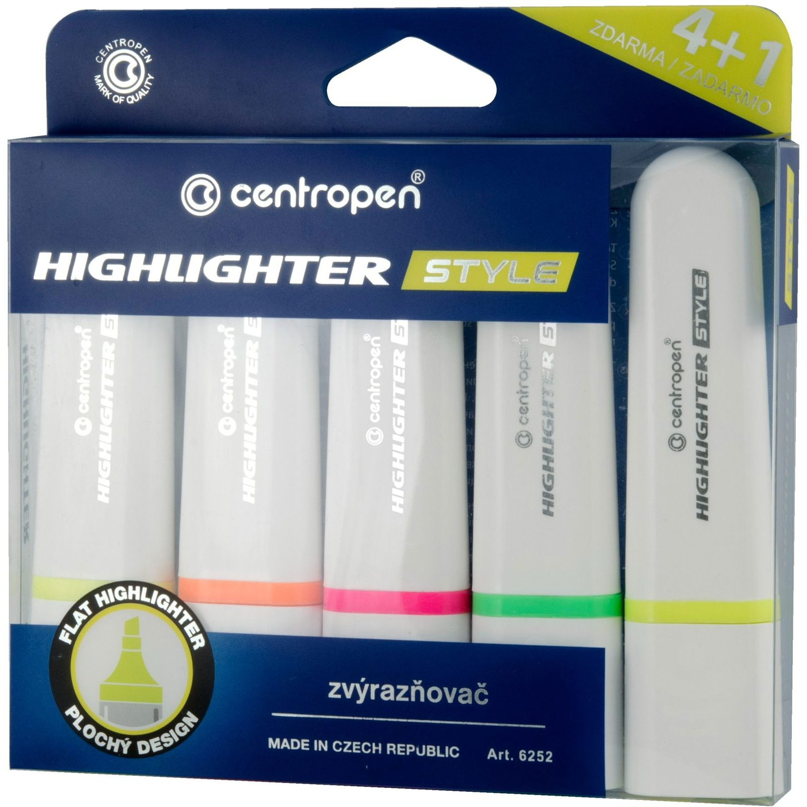 Centropen 6252/4 Szövegkiemelő szett, pet csomagolás (8595013637746)