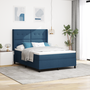 Boxspring Ágy Matracal Kék 140x200 cm Szövet