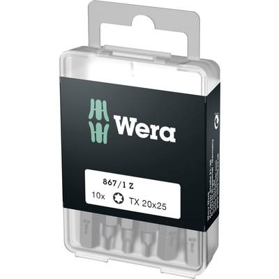 Torx bit T 20 Wera 867/1 Z DIY SiS Szerszámacél Ötvözött, Kemény edzett D 6.3 10 db (05072408001)