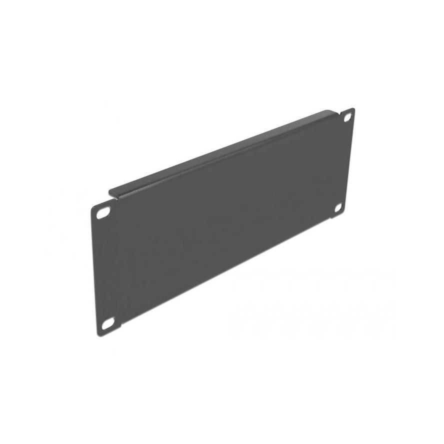 Delock 10 , fekete, 2U-s hálózati szekrény tömör borító (66661)