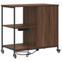 Irodai szekrény kerékkel barna tölgy 76 x 41 x 72 cm Faanyag
