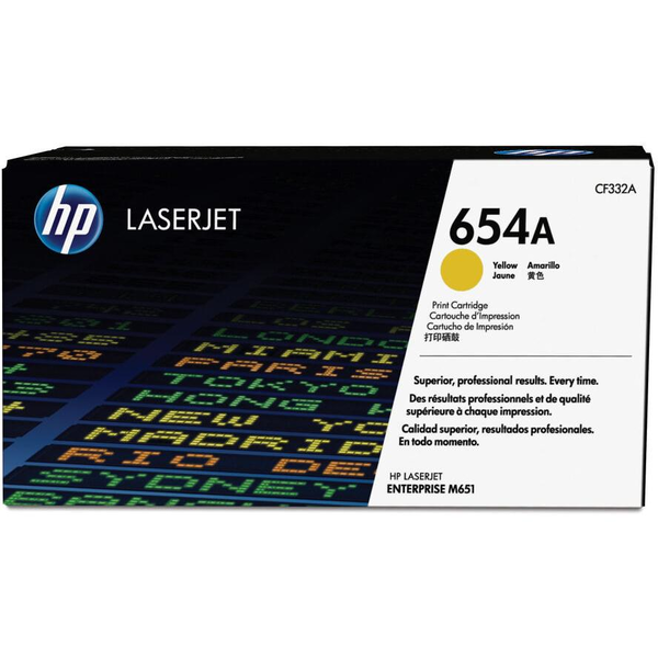 HP 654A Yellow Original LaserJet Toner Cartridge tonerová náplň 1 kusů