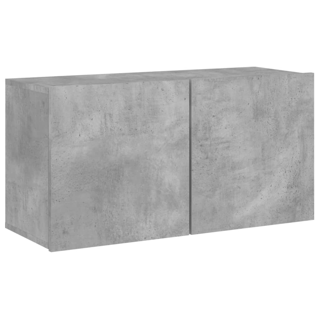 betonszürke falra szerelhető TV-szekrény 80 x 30 x 41 cm (836958)