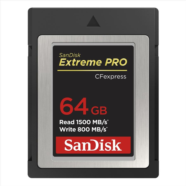 Карта памет SanDisk Extreme PRO CFexpress Card Type B, 64GB, Четене 1500MB/s, Записване 800MB/s