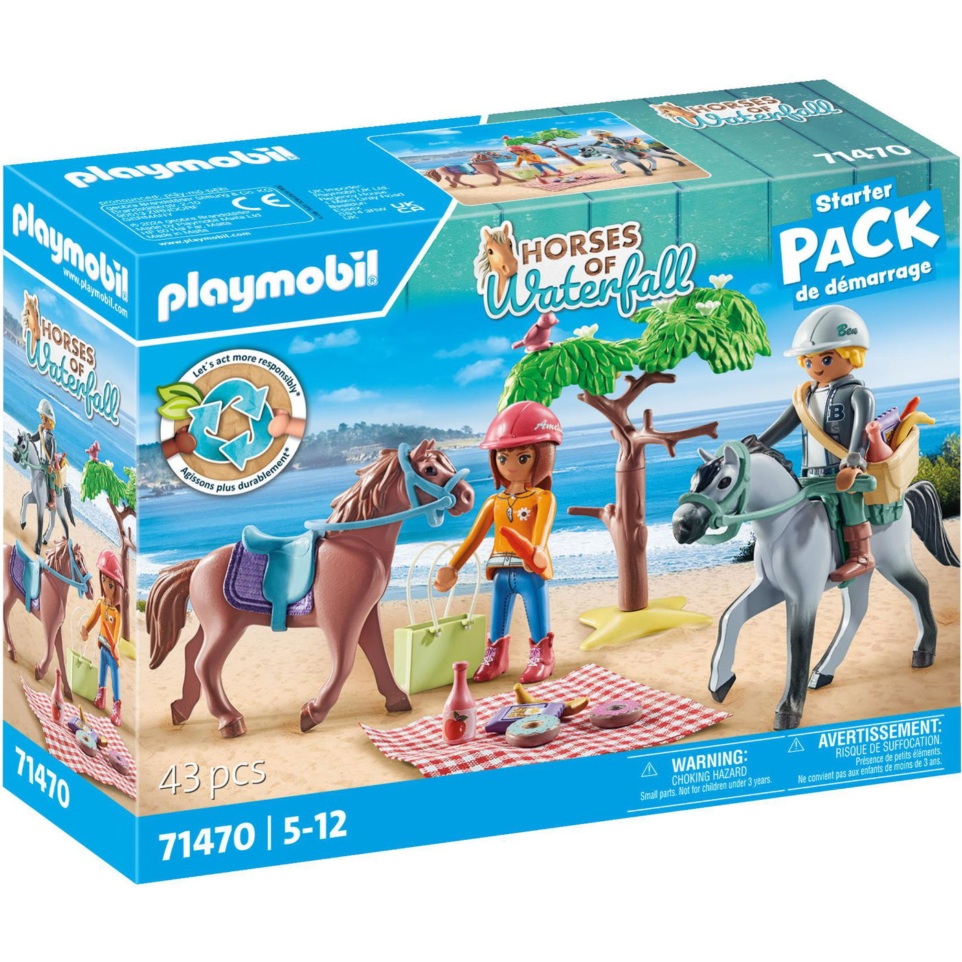 Playmobil Tengerparti lovaglás Ameliaval és Bennel (71470) (Playmobil71470)
