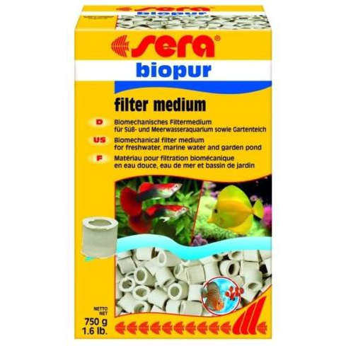 Sera Biopur 750 G Szűrőközeg Külső és Belső Szűrőkhöz Édes és Sós Vízben