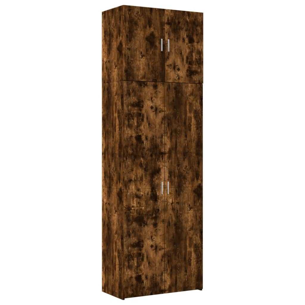 füstös tölgy színű szerelt fa magasszekrény 80 x 42,5 x 249 cm (3281368)