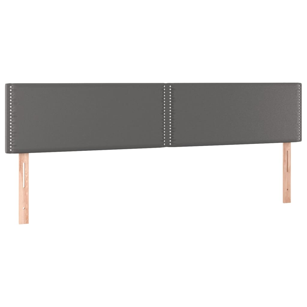 2 db szürke műbőr fejtámla 80 x 5 x 78/88 cm (345956)