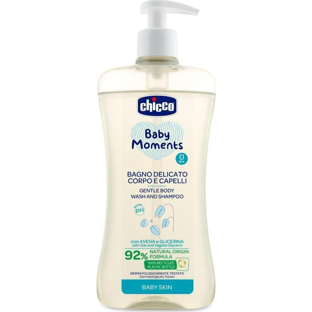 Chicco újszülött fürdető és sampon, 92%-ban természetes összetevőkkel (500 ml) (CHI000415)