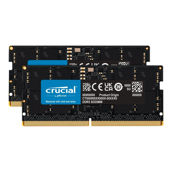 Crucial 32 GB (2x16 GB) DDR5 4800 MHz SO-DIMM CL40