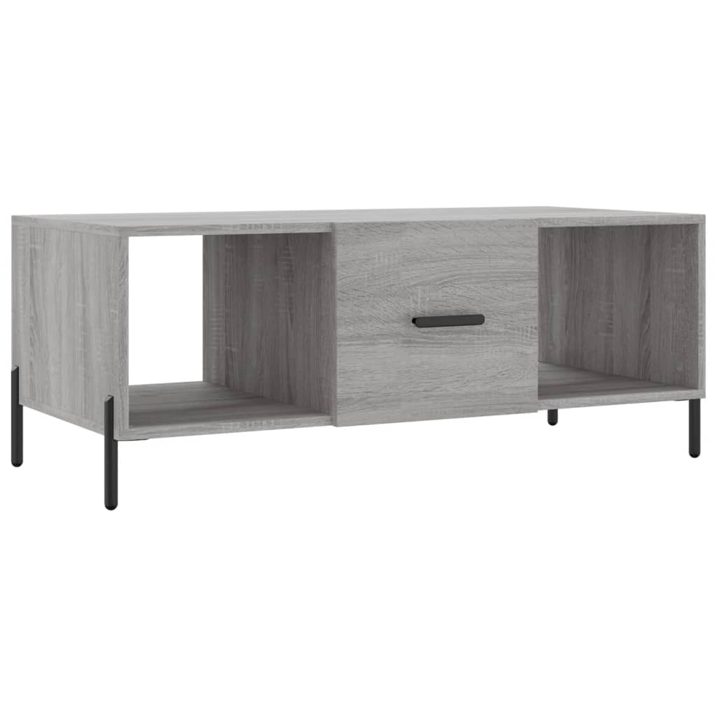 szürke sonoma színű szerelt fa dohányzóasztal 102 x 50 x 40 cm (829314)