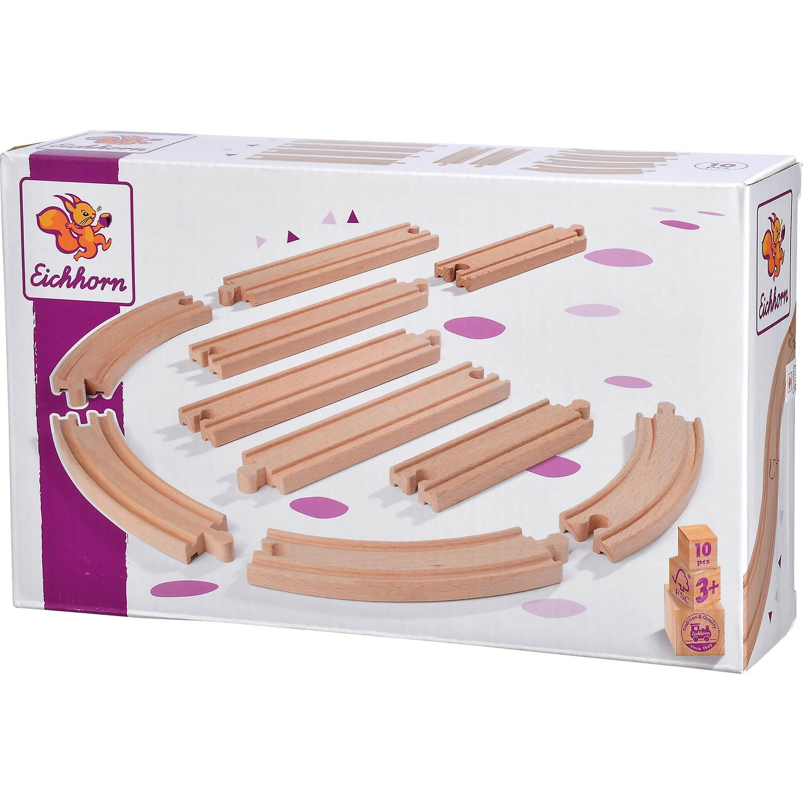 Eichhorn Vonatpálya 10 darabos kiegészító Fa vasút elemek (100006403)