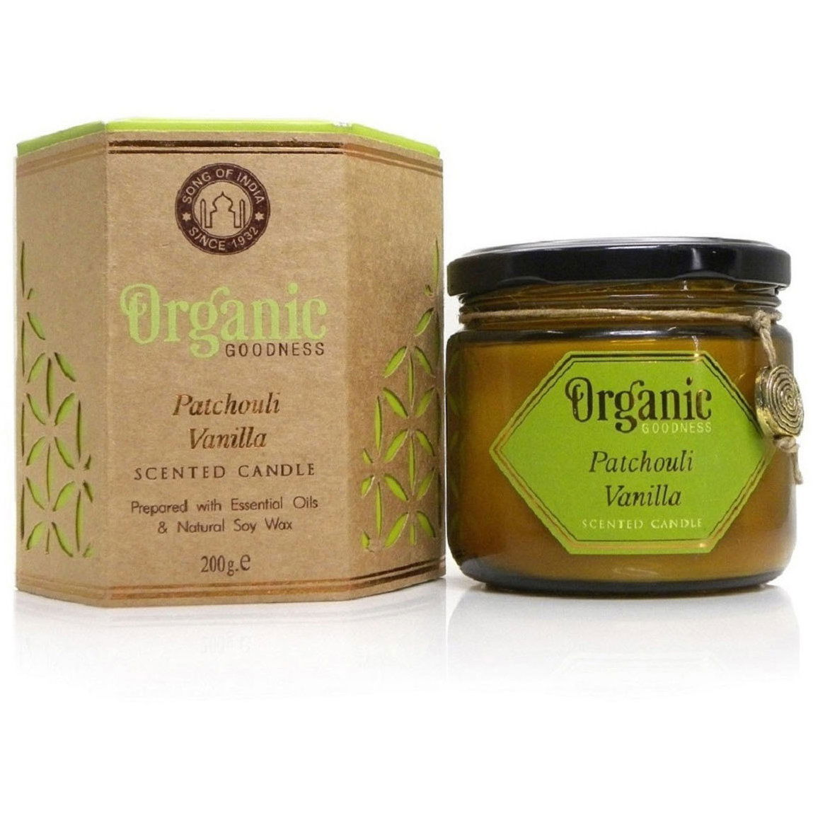 Song of India Organic Goodness Patchouli and Vanilla gyertya (8903833901402)