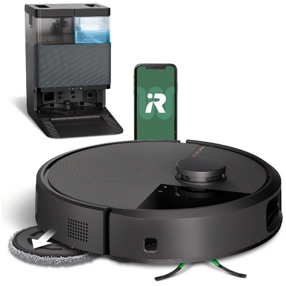 iRobot Roomba Plus 505 Combo robotporszívó AutoWash dokkolóval, fekete (5061042263049)