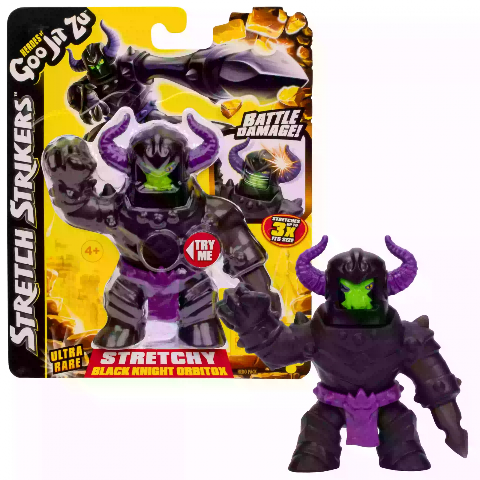 Goo Jit Zu Heroes nyúlós játékfigura - Black Knight (42779)