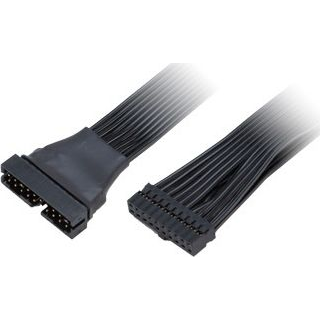 Akasa AK-CBUB45-15BK USB 3.0 19-pin internal extension cable with low-profile connector 0,15m Black (AK-CBUB45-15BK)