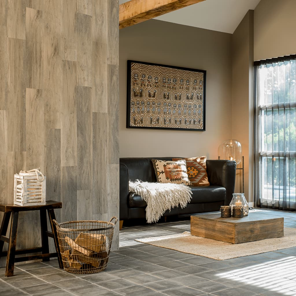 WallArt újrahasznosított meszelt tölgyfa hatású lap (432698)