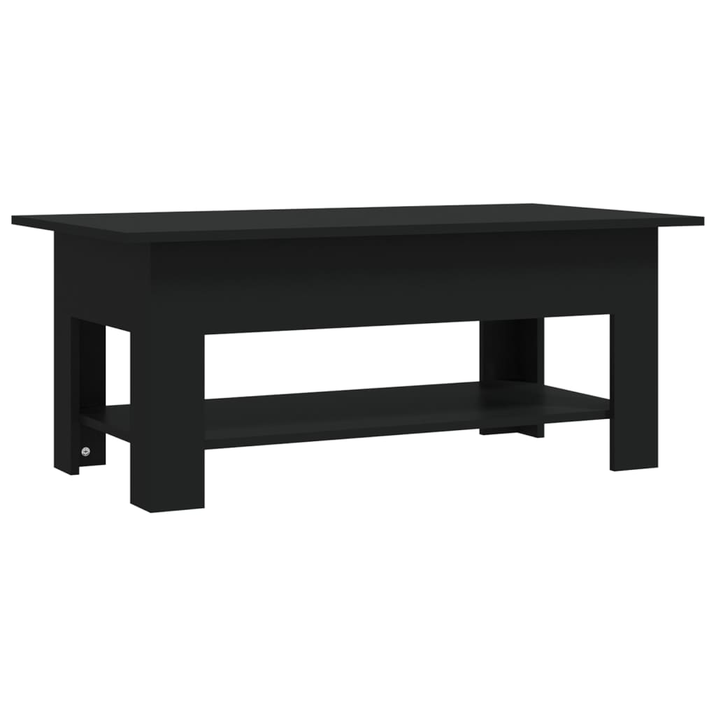 fekete forgácslap dohányzóasztal 102 x 55 x 42 cm (810254)