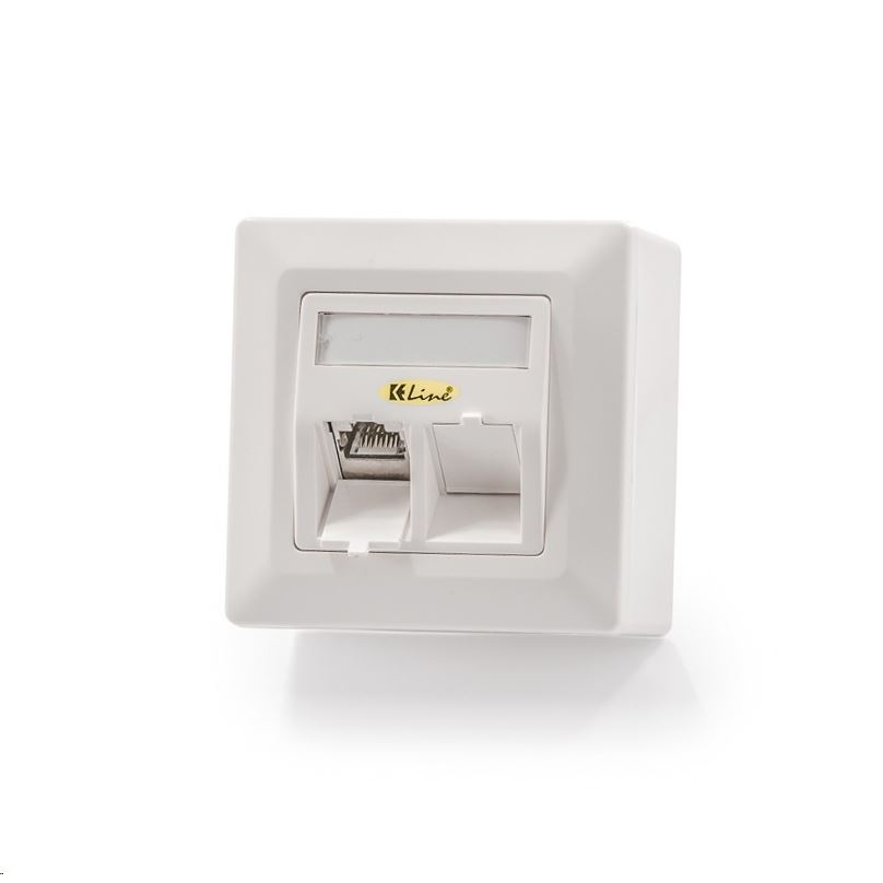 KELine Modulo50 falon kívüli 2 portos RJ-45 aljzat üres (601140-AP) (601140-AP)
