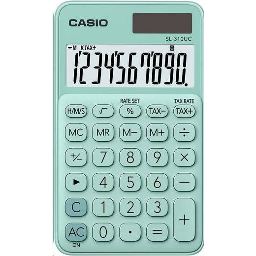 Casio SL-310UC-GN zsebszámológép, zöld (SL-310UC-GN)