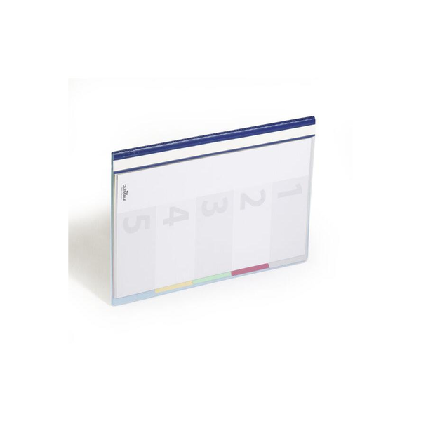 Carpeta Dossier Fastener Plastico Duraclip Din A4 Con 5 Separadores E Indice Lomo Color Azul Pack De 5 Unidades